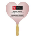 Heart Glued Hand Fan (1 Side/ 1 Color imprint)